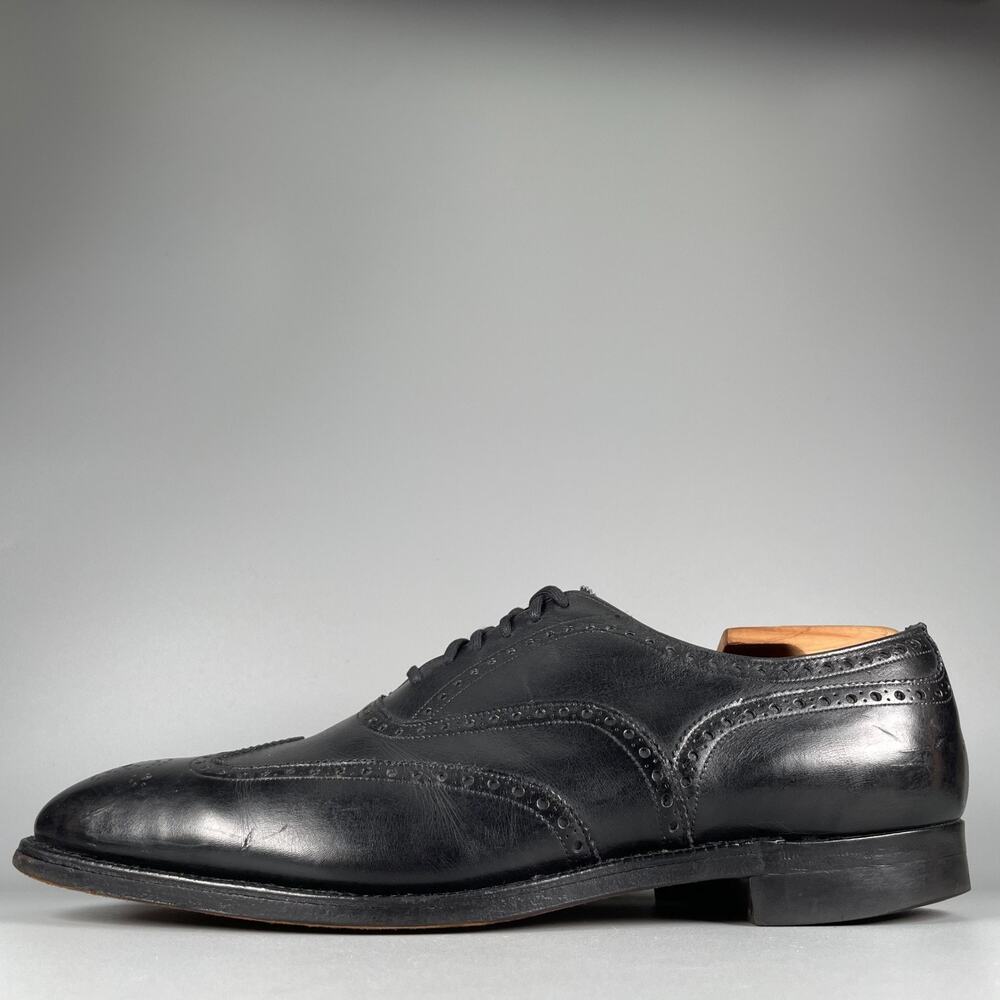 Church’s Men's 11 B Black Leather Lace Up Wingtip Brogue Oxford Dress Shoes GUC